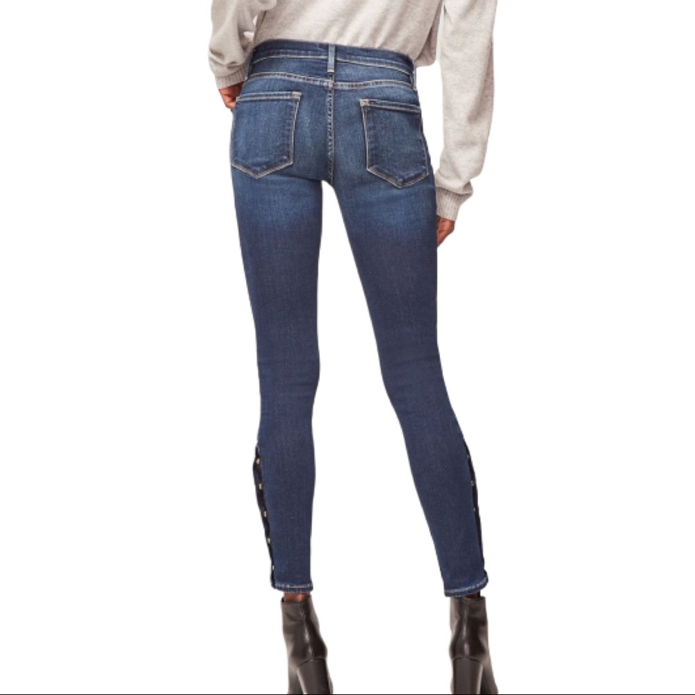 Frame Le Skinny De Jeanne Snap Away Jeans Size 25 - Picture 7 of 7